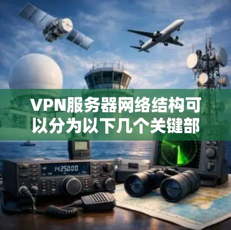 VPN服务器网络结构可以分为以下几个关键部分，每个部分都对VPN的性能和安全性起着重要作用