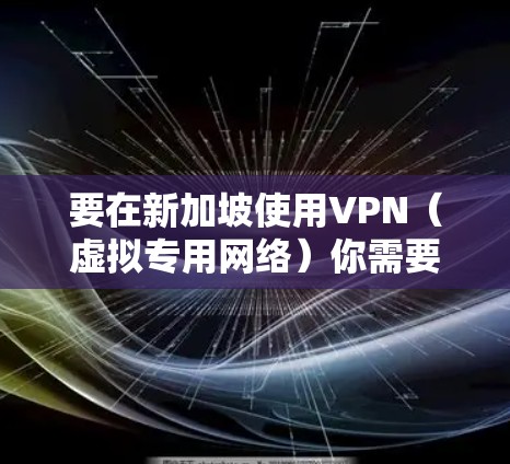 要在新加坡使用VPN（虚拟专用网络）你需要选择一家提供新加坡服务器的VPN服务。以下是一些常见的步骤和建议