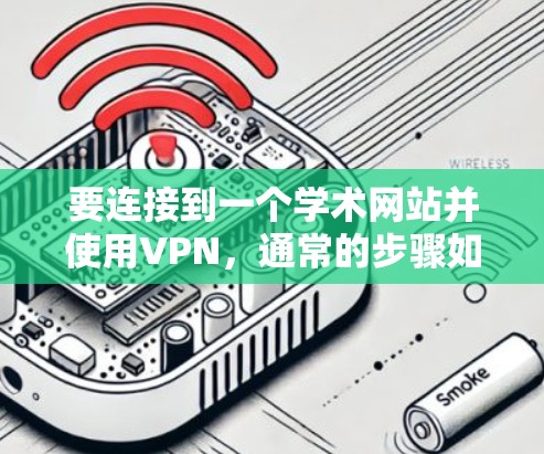 要连接到一个学术网站并使用VPN，通常的步骤如下